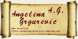 Angelina Grgurević vizit kartica